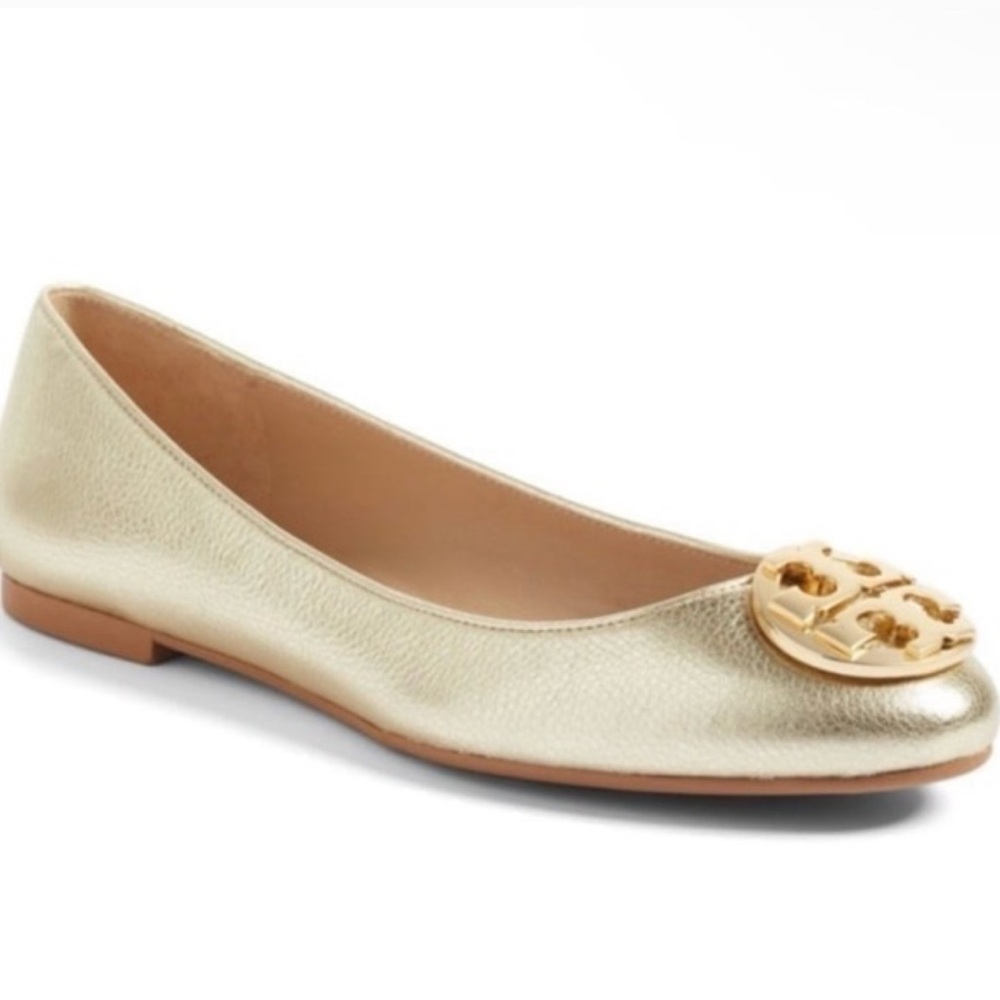 Tory Burch Gold Ballet Flats